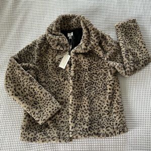 Cupio Faux Fur Leopard Coat